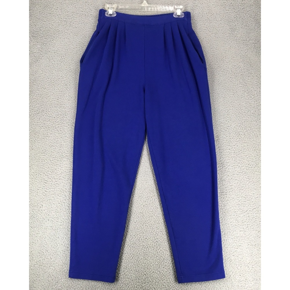 Vintage IB Diffusion Sport Sweat Pants Size M High Rise Pleated Pockets Blue